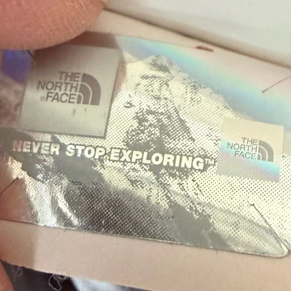 North Face Reversible Mossbud Swirl Puffer Coat Jacket Zip Gray Pink Girls L 14 - Picture 7 of 12